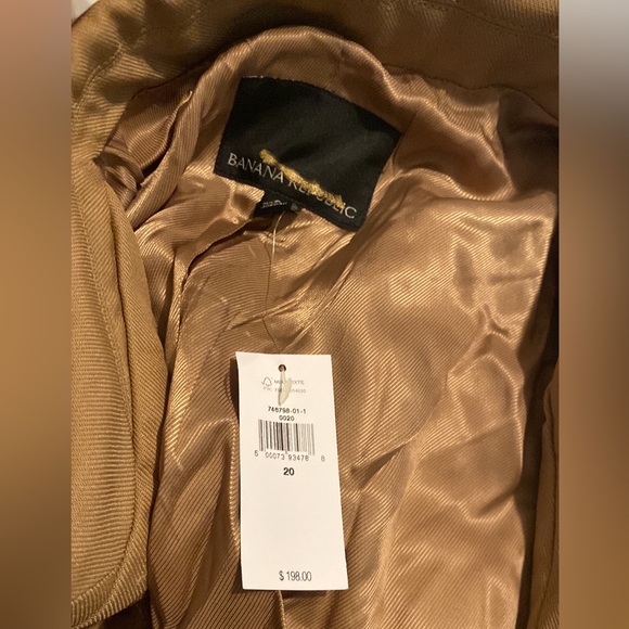 BANANA REPUBLIC Double-Breasted Blazer Captain’s Blazer Iced Latte - Picture 8 of 10